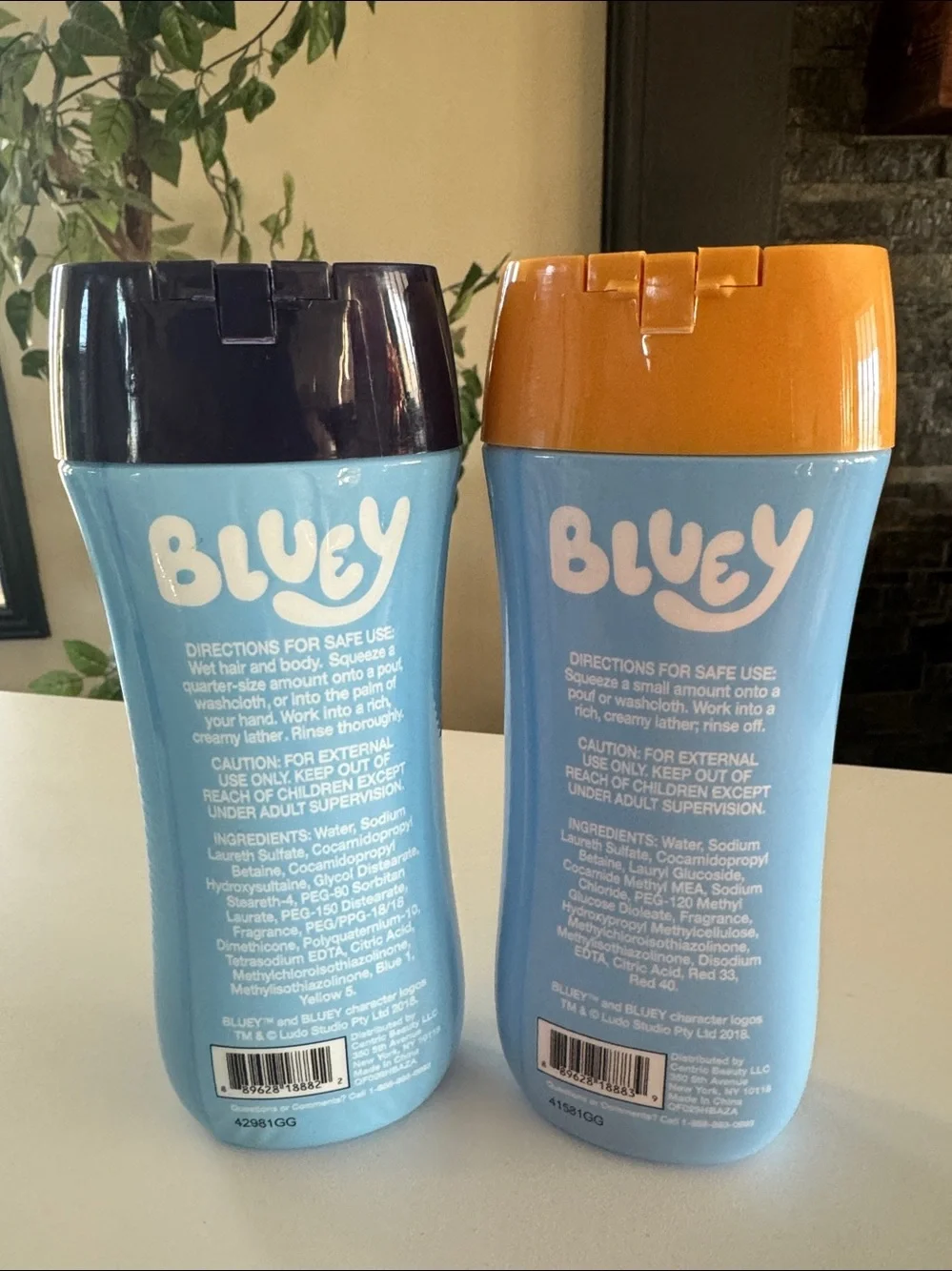 Bluey Kids Set • Body Wash 8 Fl Oz each Berry & Strawberry Scented